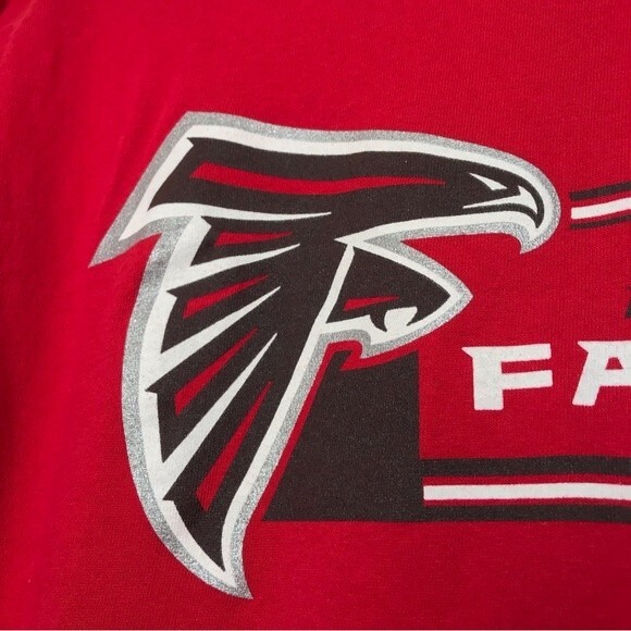 NFL Team Apparel Atlanta Falcons Red Short Sleeve Crew Neck T Shirt Mens Medium - Picture 5 of 14